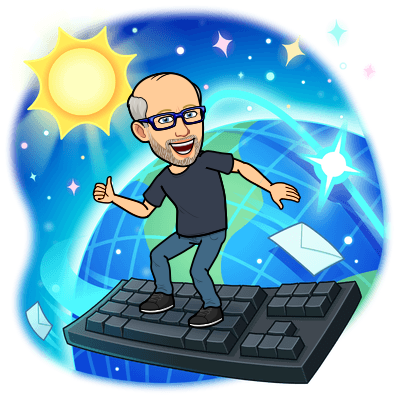 Gahan surfing on his keyboard